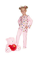 Пижама детская для девочек с манжетом dp-1203