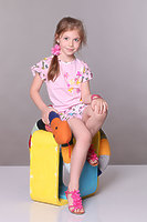 Пижама детская для девочек с шортами "бабочка" dpl-1127