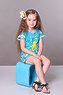 Пижама детская для девочек с шортами "осьминог" dpl-1128