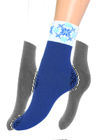 Носки женские, махровые "снежинка на бортике" Z-1417